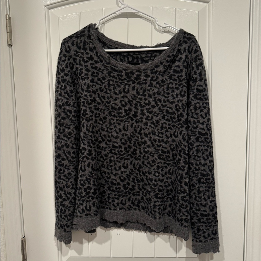 Rta leopard cashmere sweater size XS